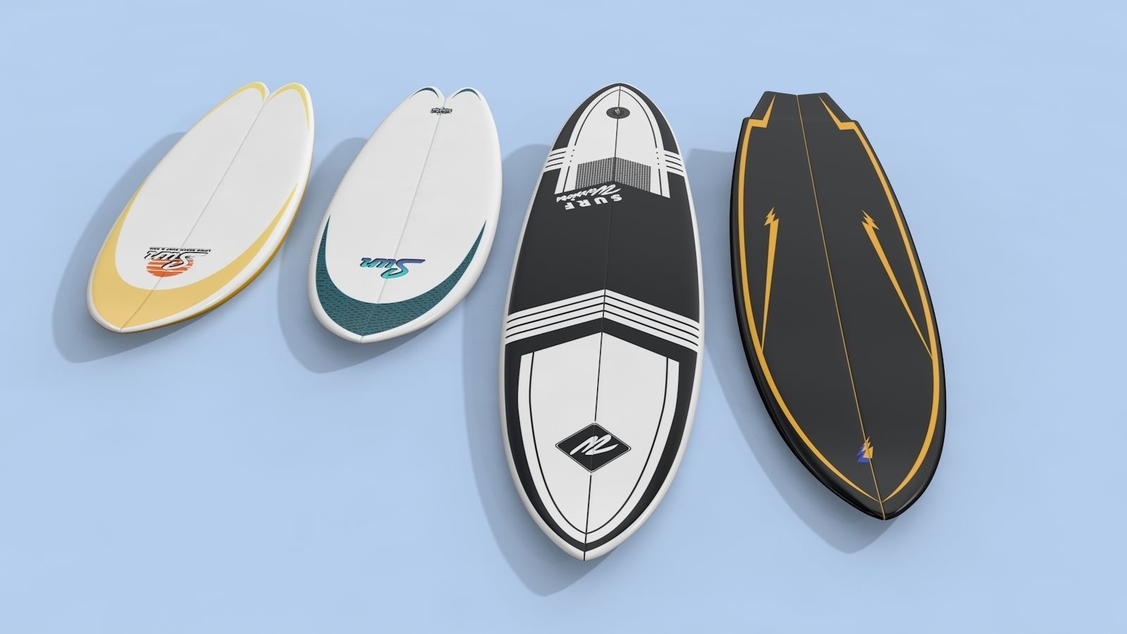 Surfboards Design  3D model_2