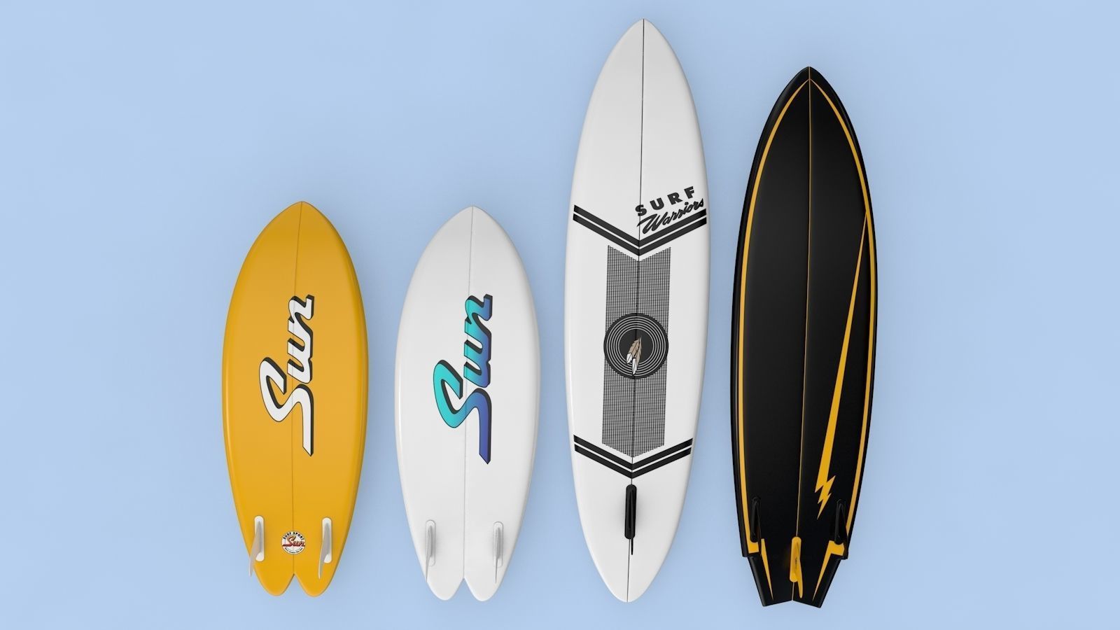 Surfboards Design  3D model_1