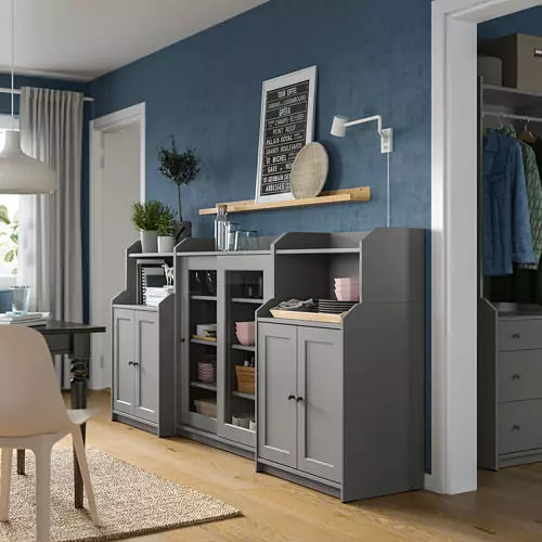 HAUGA storage combination 244x46x116 cm grey 357 EUR IKEA 3D model