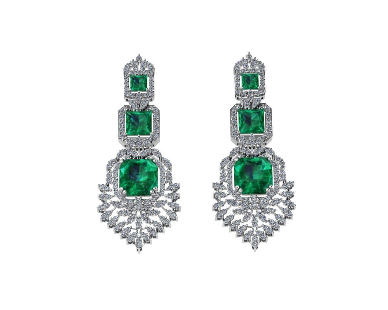 Earrings 3D print model_1