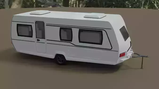 Caravan low poly tail light