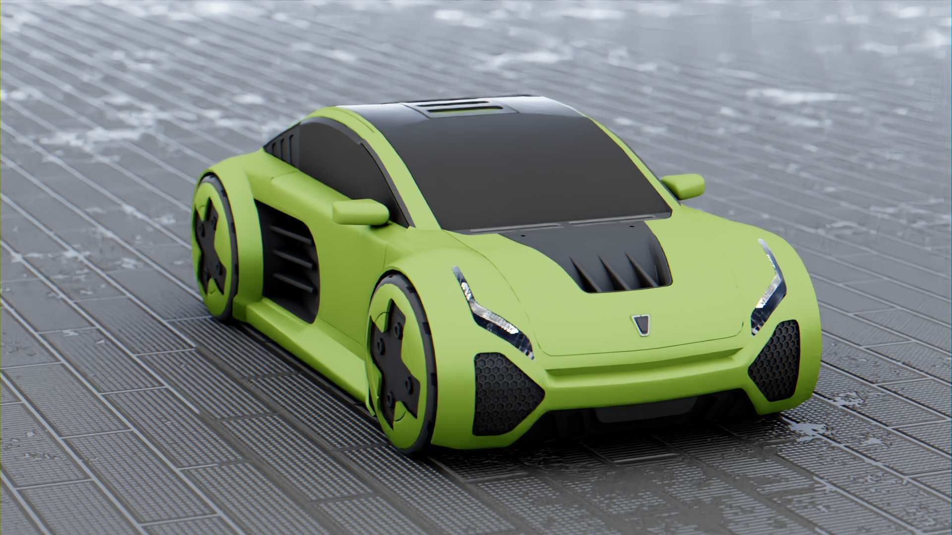 CONCEPT ELECTRIC  VEHICLE RIGGED 3D model_8