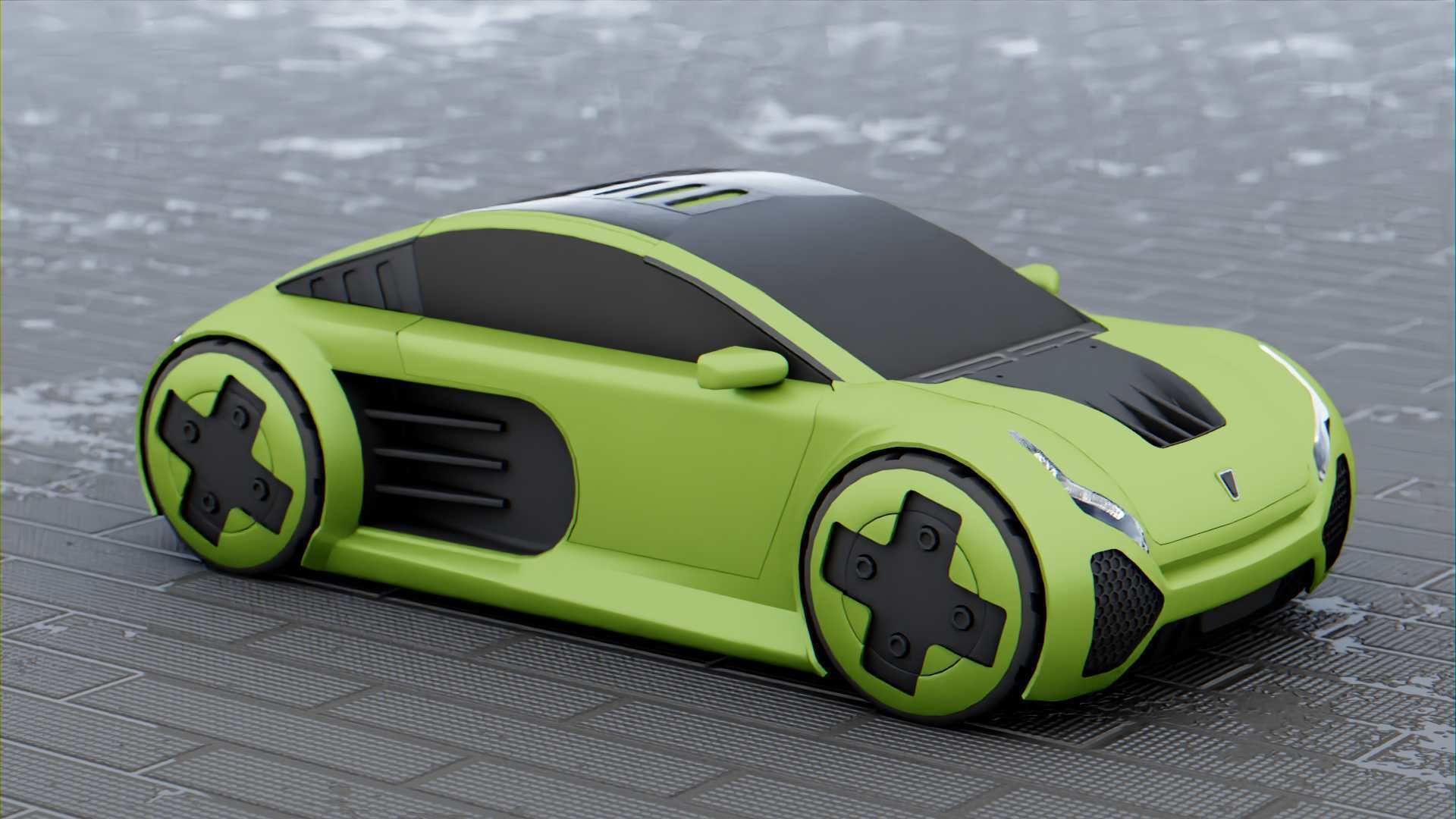 CONCEPT ELECTRIC  VEHICLE RIGGED 3D model_4