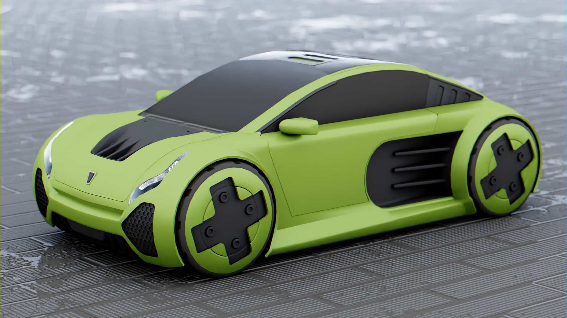 CONCEPT ELECTRIC  VEHICLE RIGGED 3D model_15