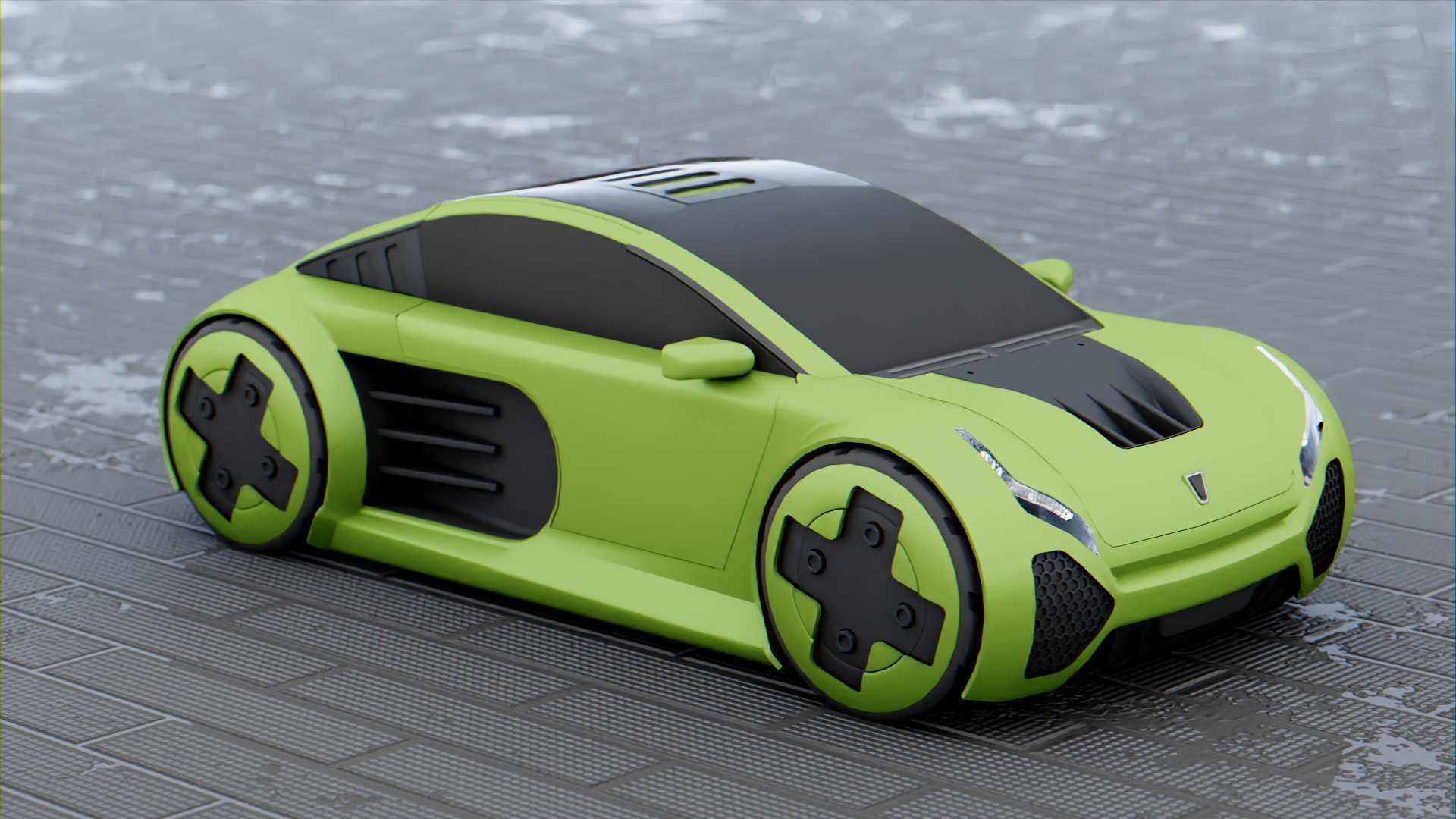 CONCEPT ELECTRIC  VEHICLE RIGGED 3D model_5