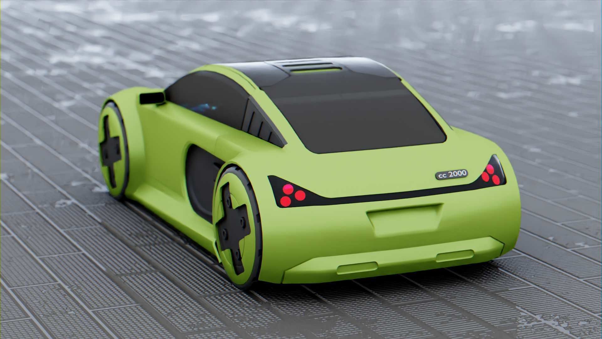 CONCEPT ELECTRIC  VEHICLE RIGGED 3D model_25