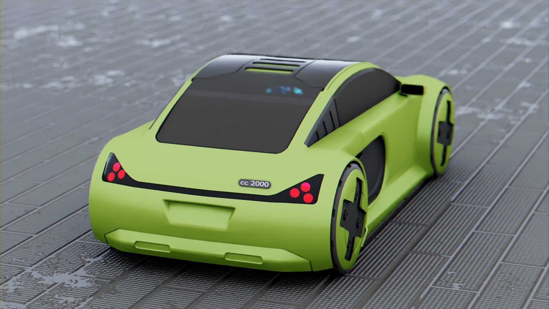 CONCEPT ELECTRIC  VEHICLE RIGGED 3D model_29