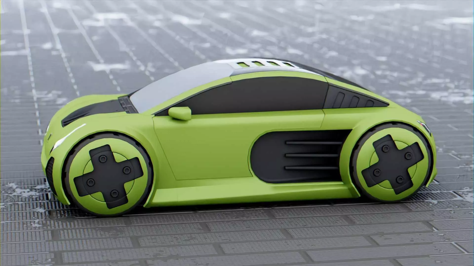 CONCEPT ELECTRIC  VEHICLE RIGGED 3D model_0