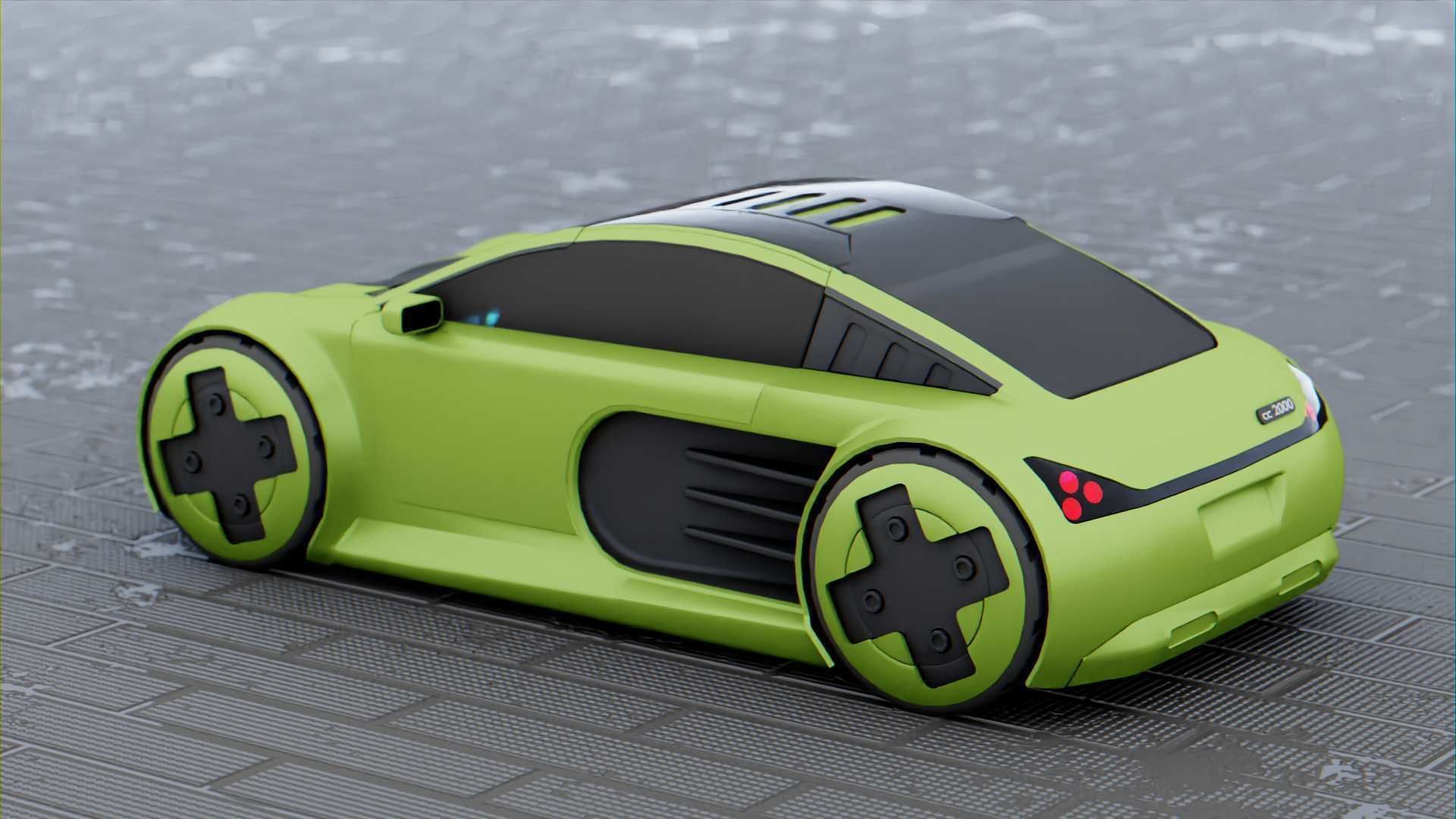 CONCEPT ELECTRIC  VEHICLE RIGGED 3D model_22