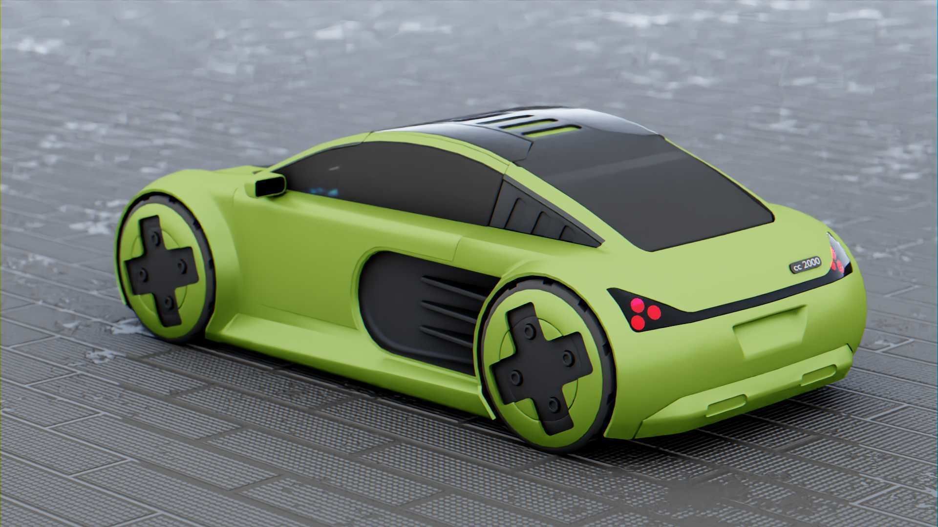 CONCEPT ELECTRIC  VEHICLE RIGGED 3D model_23