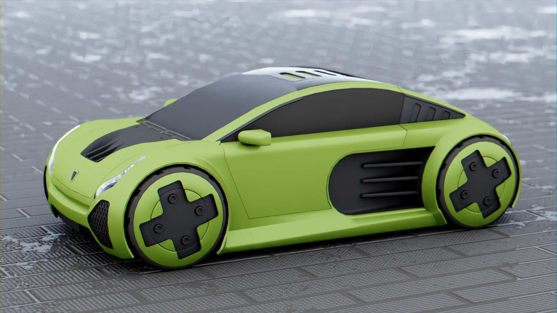 CONCEPT ELECTRIC  VEHICLE RIGGED 3D model_16