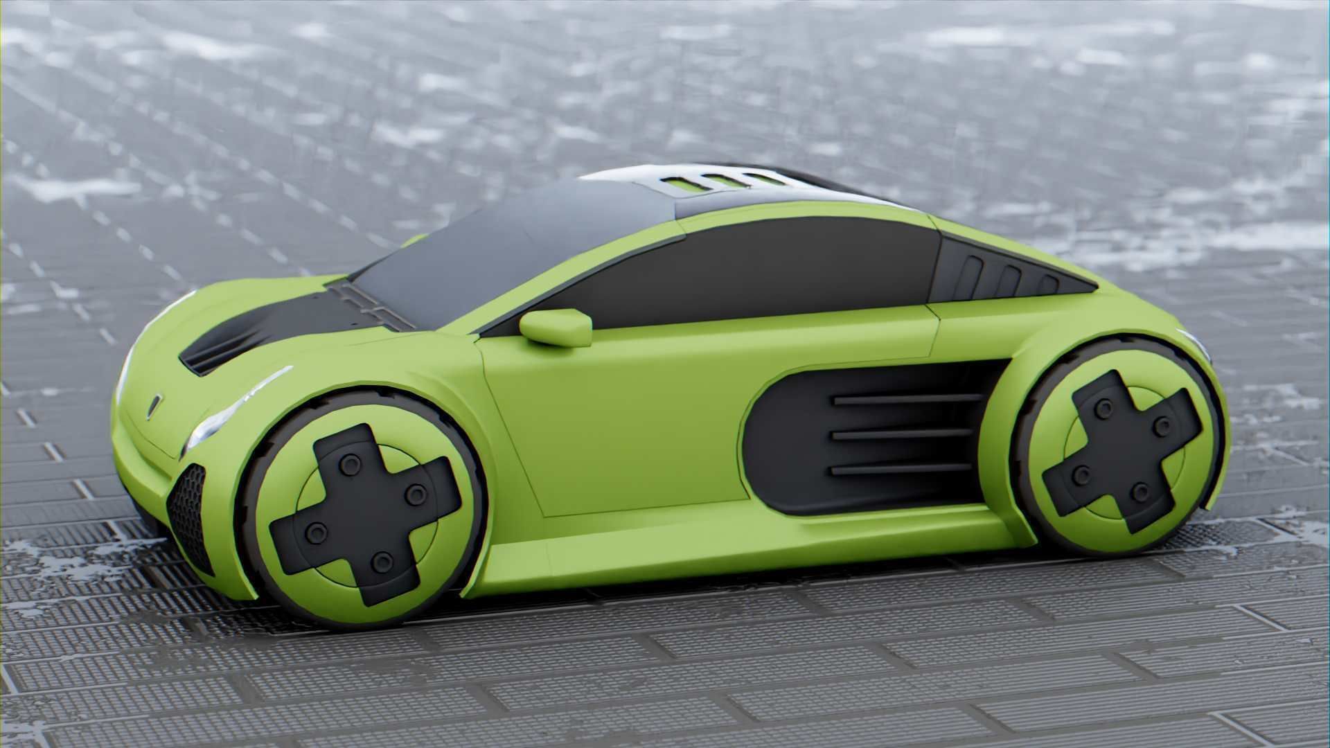 CONCEPT ELECTRIC  VEHICLE RIGGED 3D model_17