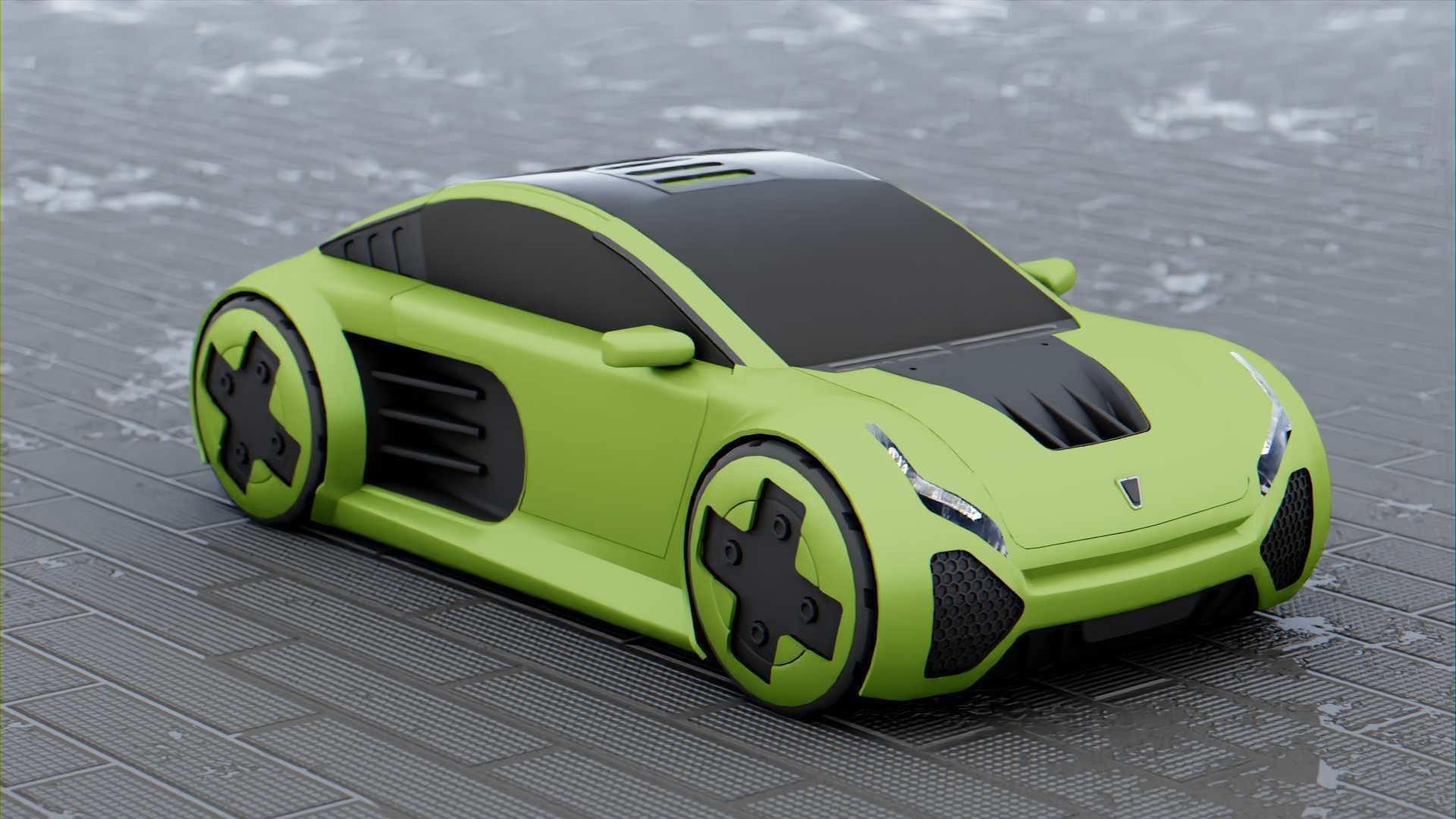 CONCEPT ELECTRIC  VEHICLE RIGGED 3D model_6