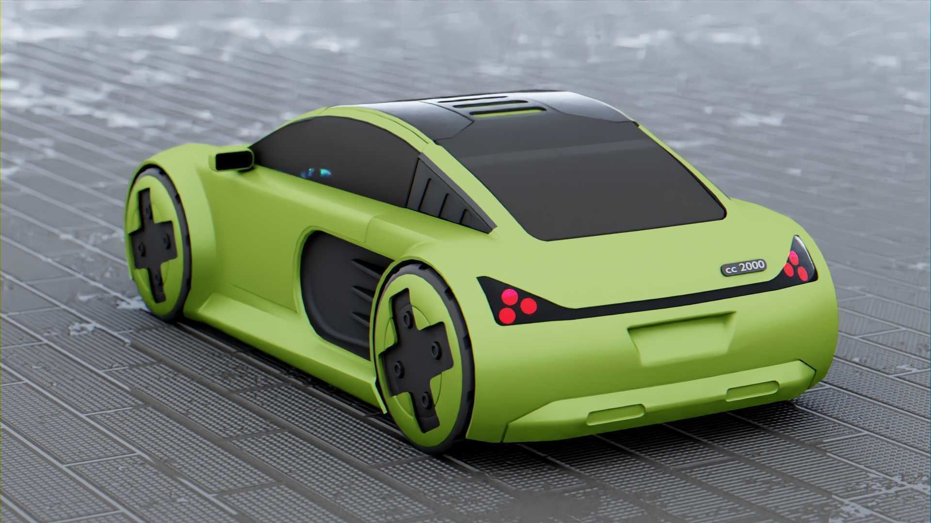 CONCEPT ELECTRIC  VEHICLE RIGGED 3D model_24