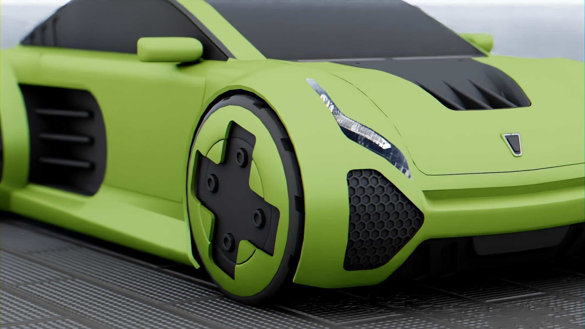 CONCEPT ELECTRIC  VEHICLE RIGGED 3D model_33