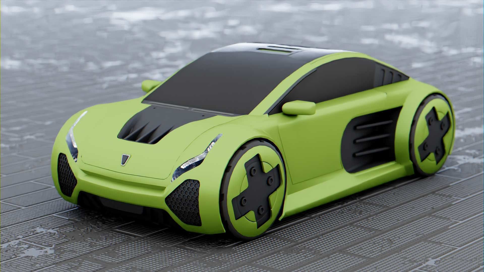 CONCEPT ELECTRIC  VEHICLE RIGGED 3D model_14
