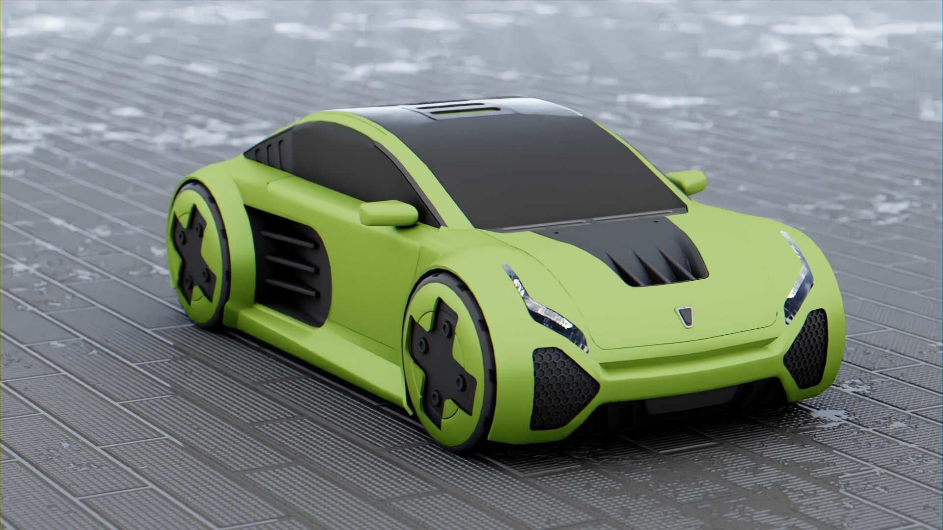 CONCEPT ELECTRIC  VEHICLE RIGGED 3D model_7