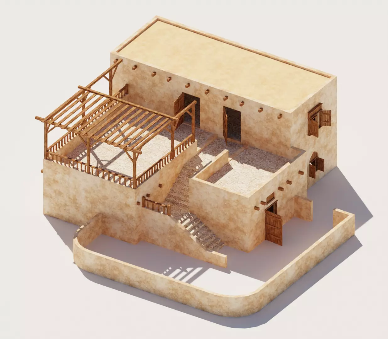 Ancient Desert House 8 3D model_0