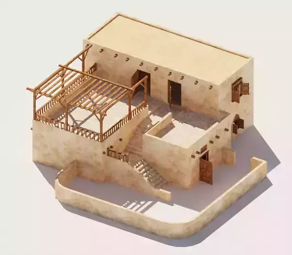 Ancient Desert House 8 3D model