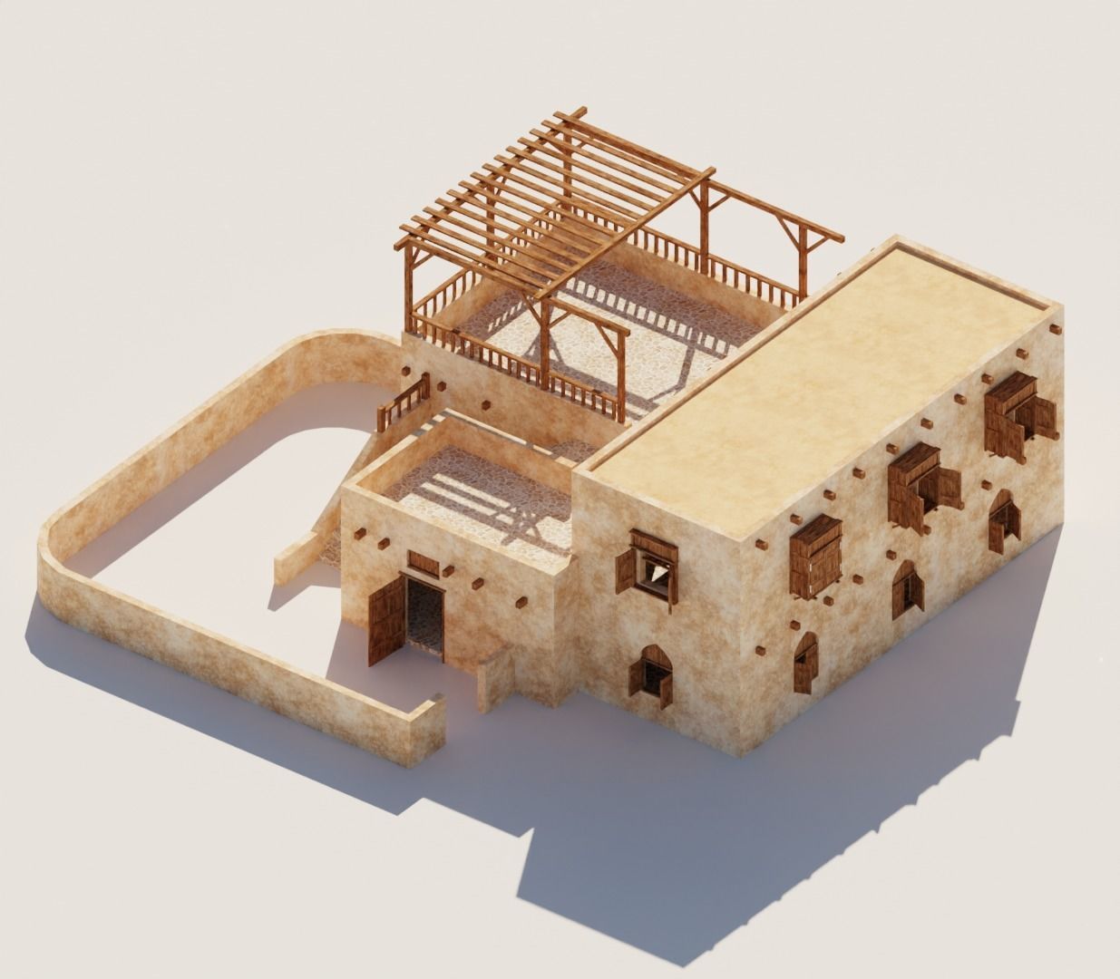 Ancient Desert House 8 3D model_2