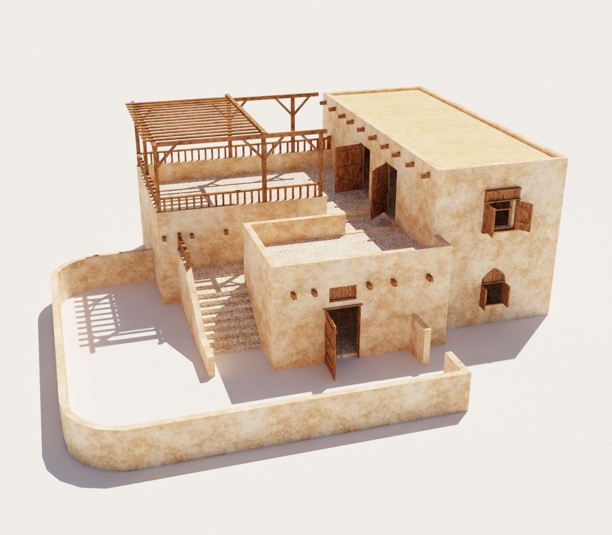 Ancient Desert House 8 3D model_1