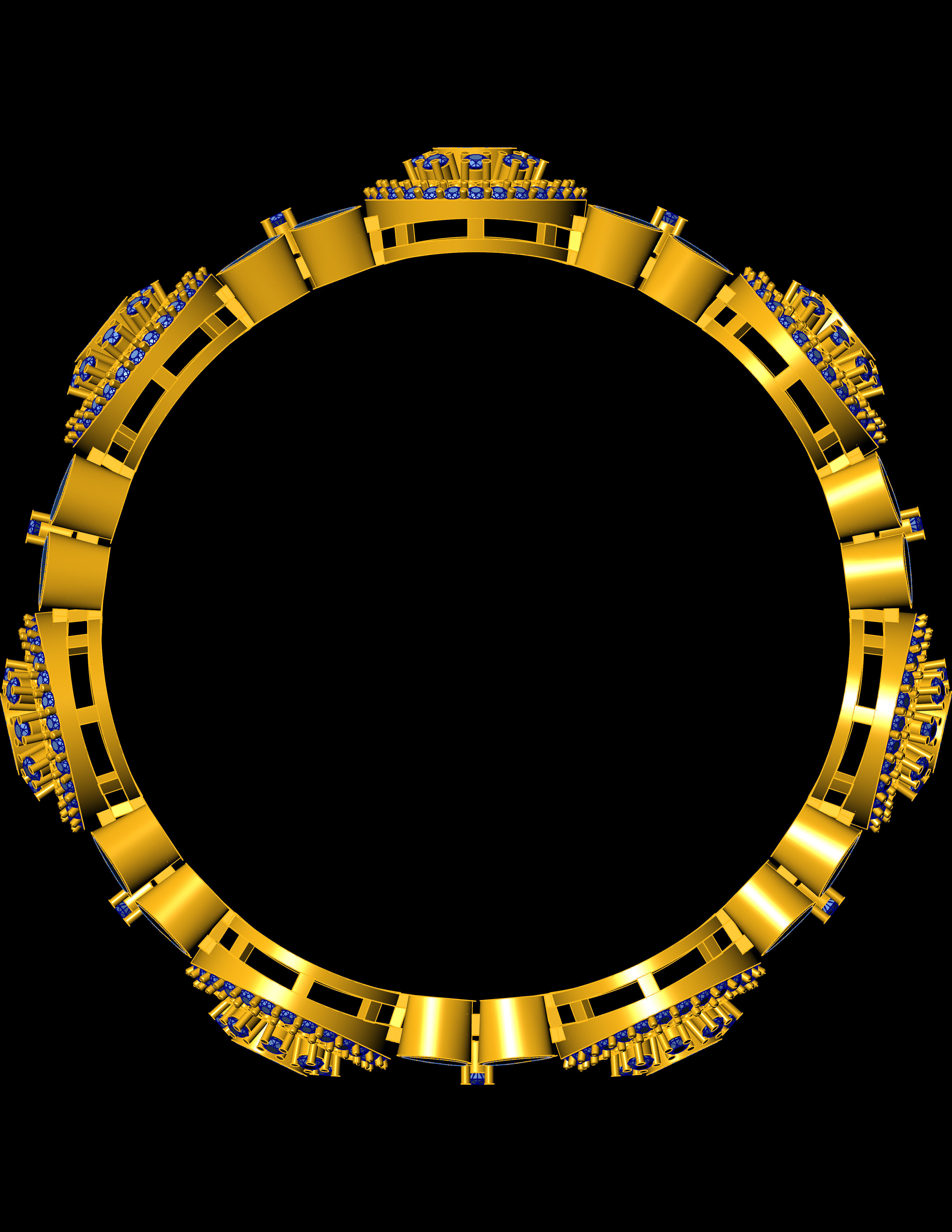 Diamond bangle Jewellery For Women 3D Print  File  available  3D print model_5