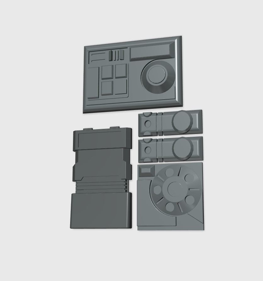 Cad Bane Greebles 3D print model_1