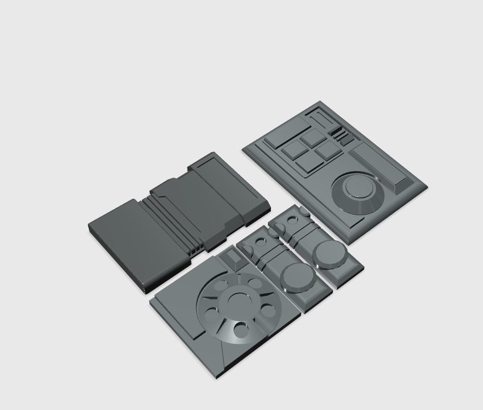 Cad Bane Greebles 3D print model_2