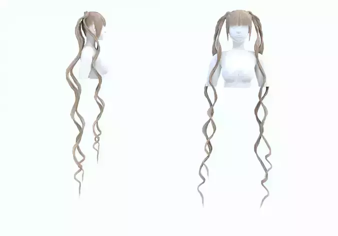 Wavy Pigtails Hairstyle 