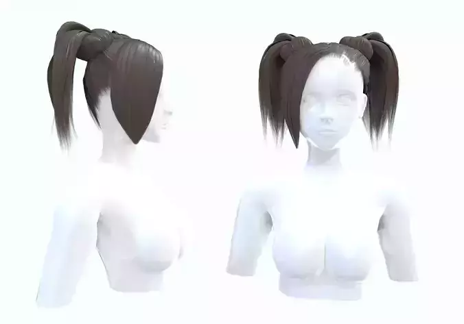 Short Pigtails Hairstyle 