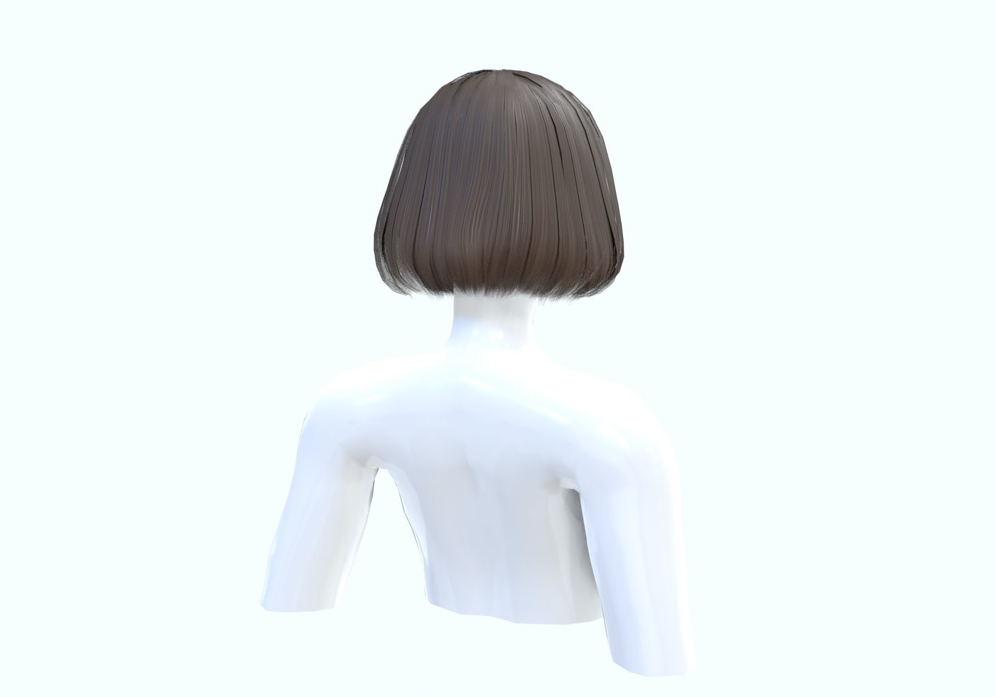 Short Bob Hairstyle  3D model_3