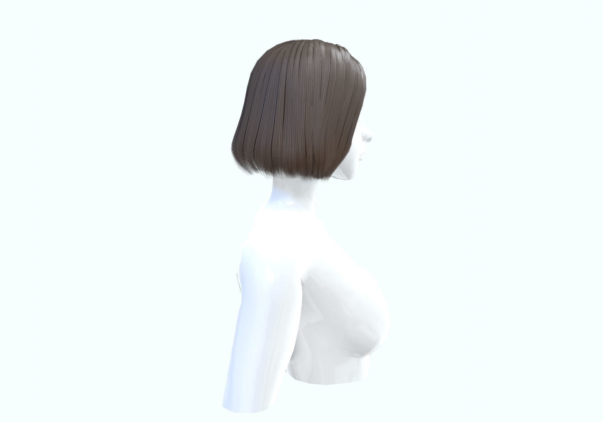 Short Bob Hairstyle  3D model_2