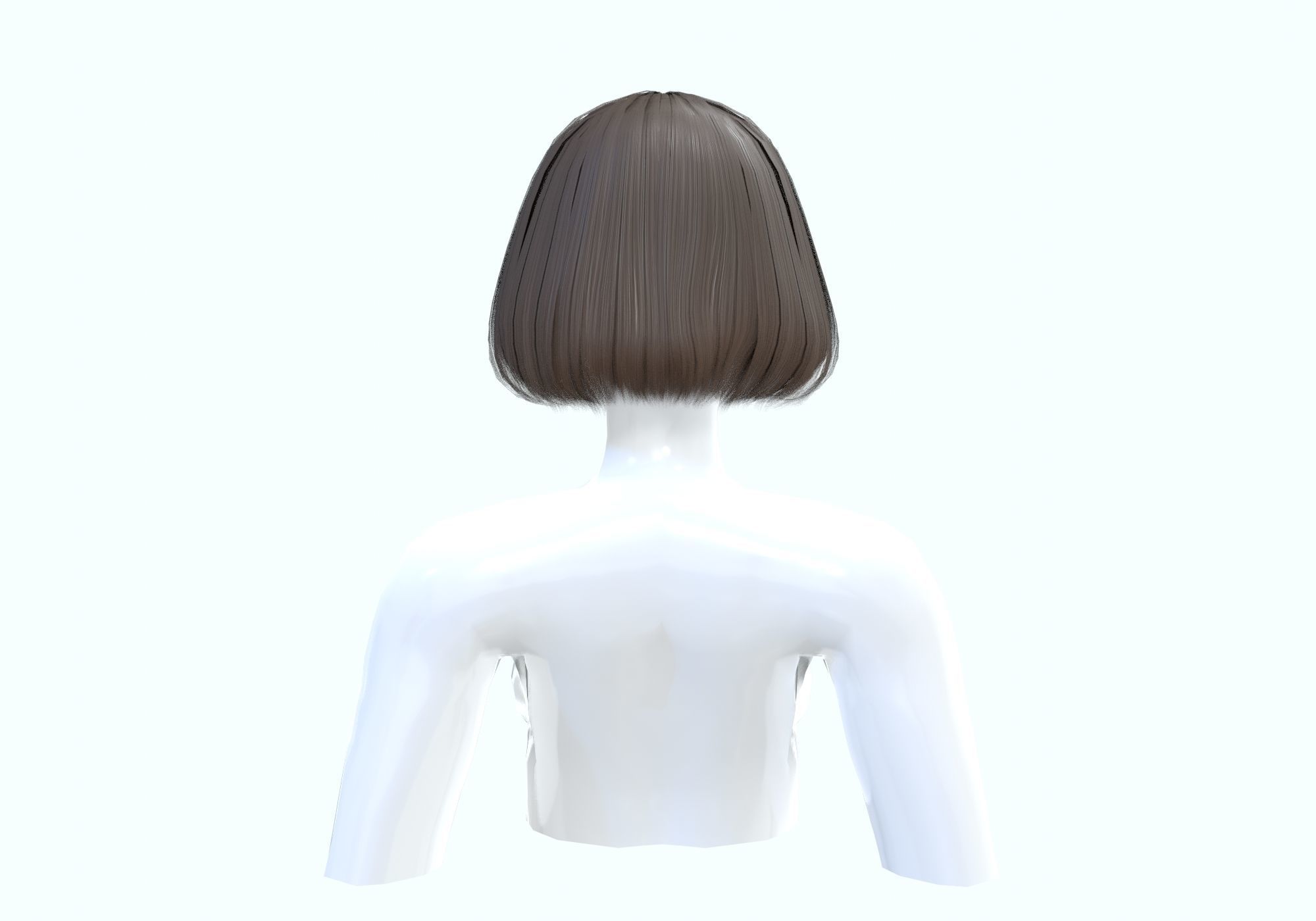 Short Bob Hairstyle  3D model_4