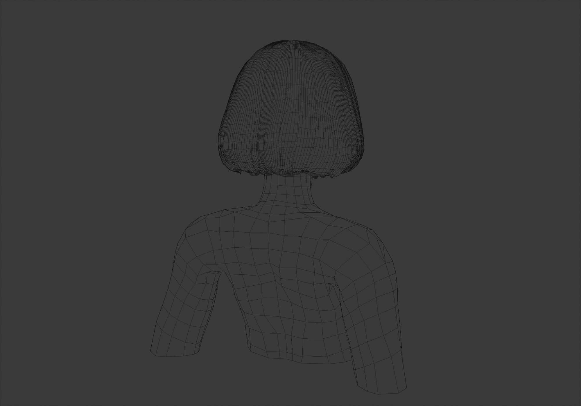 Short Bob Hairstyle  3D model_8