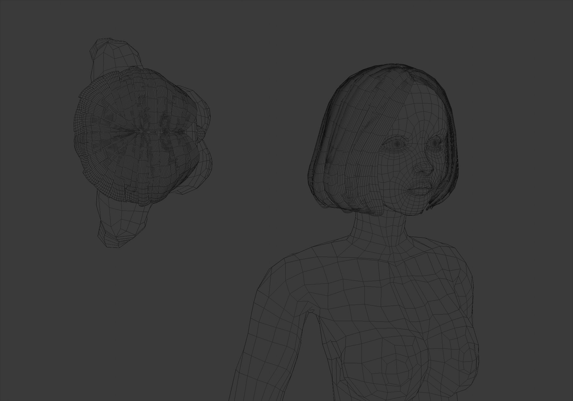 Short Bob Hairstyle  3D model_6