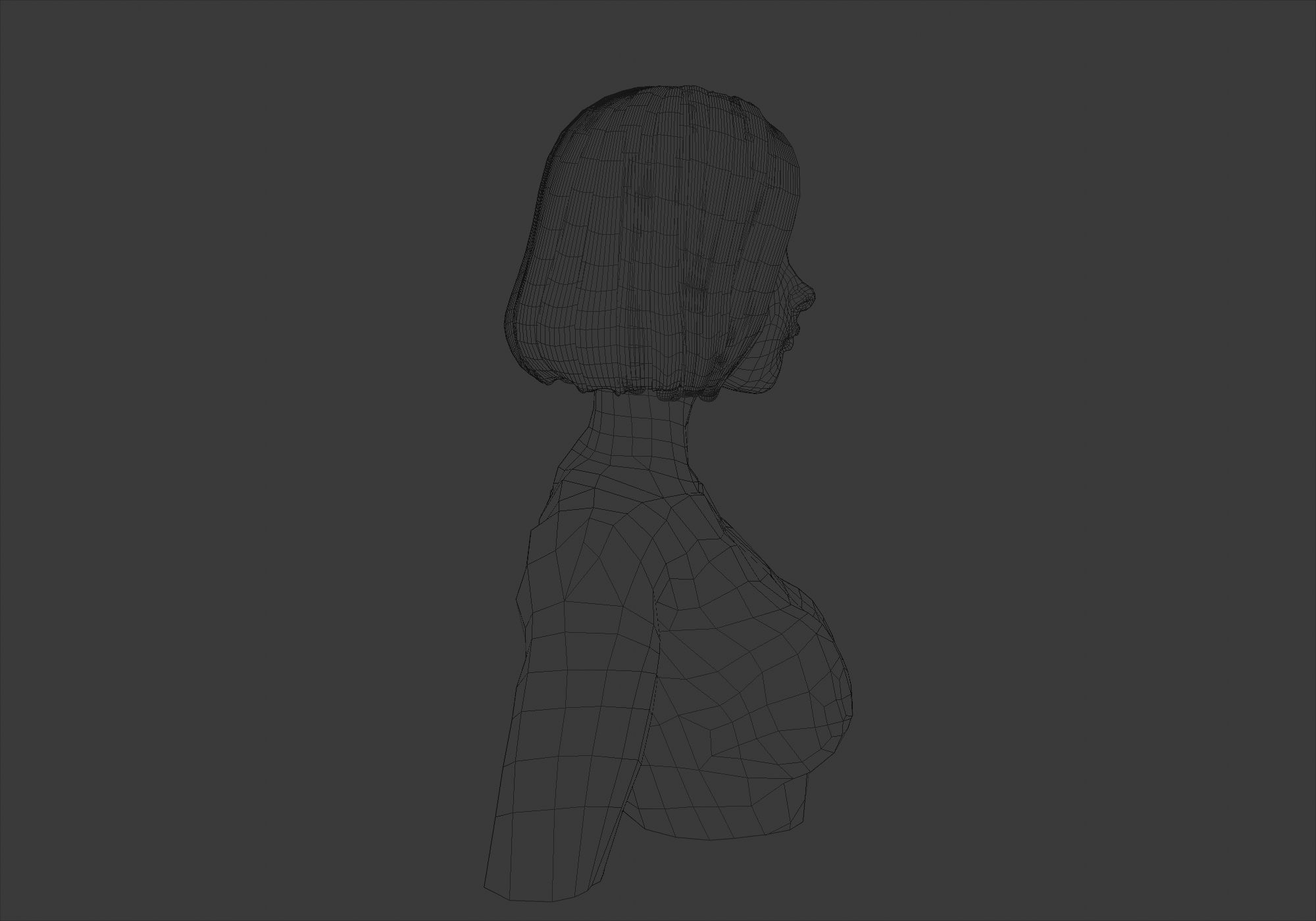 Short Bob Hairstyle  3D model_7