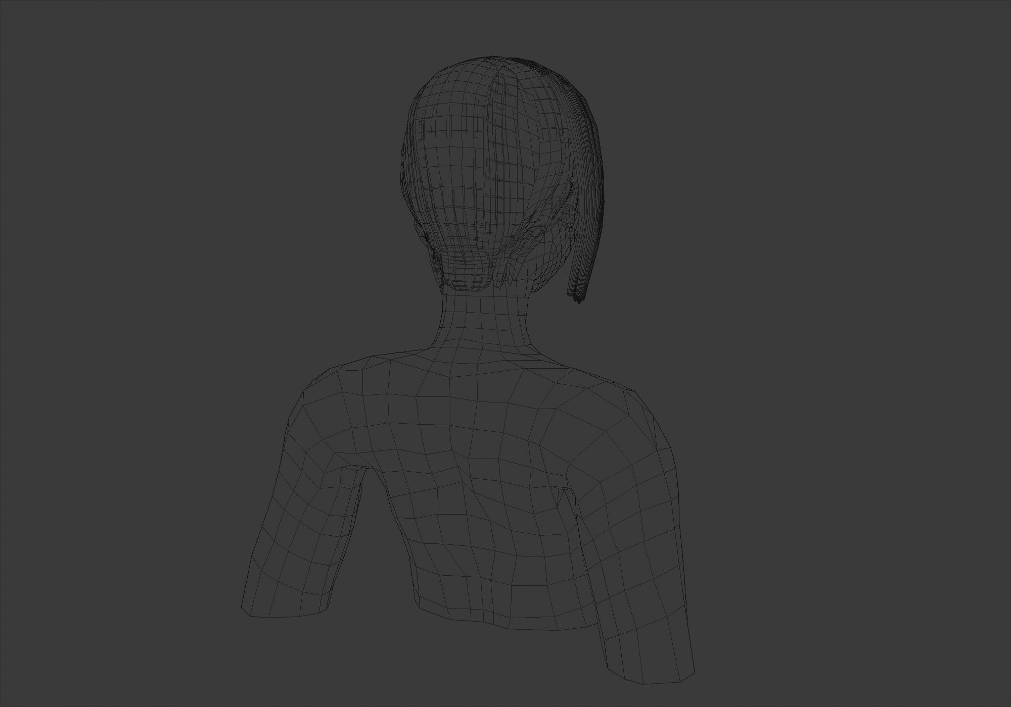 Short Bangs Hairstyle 3D model_8