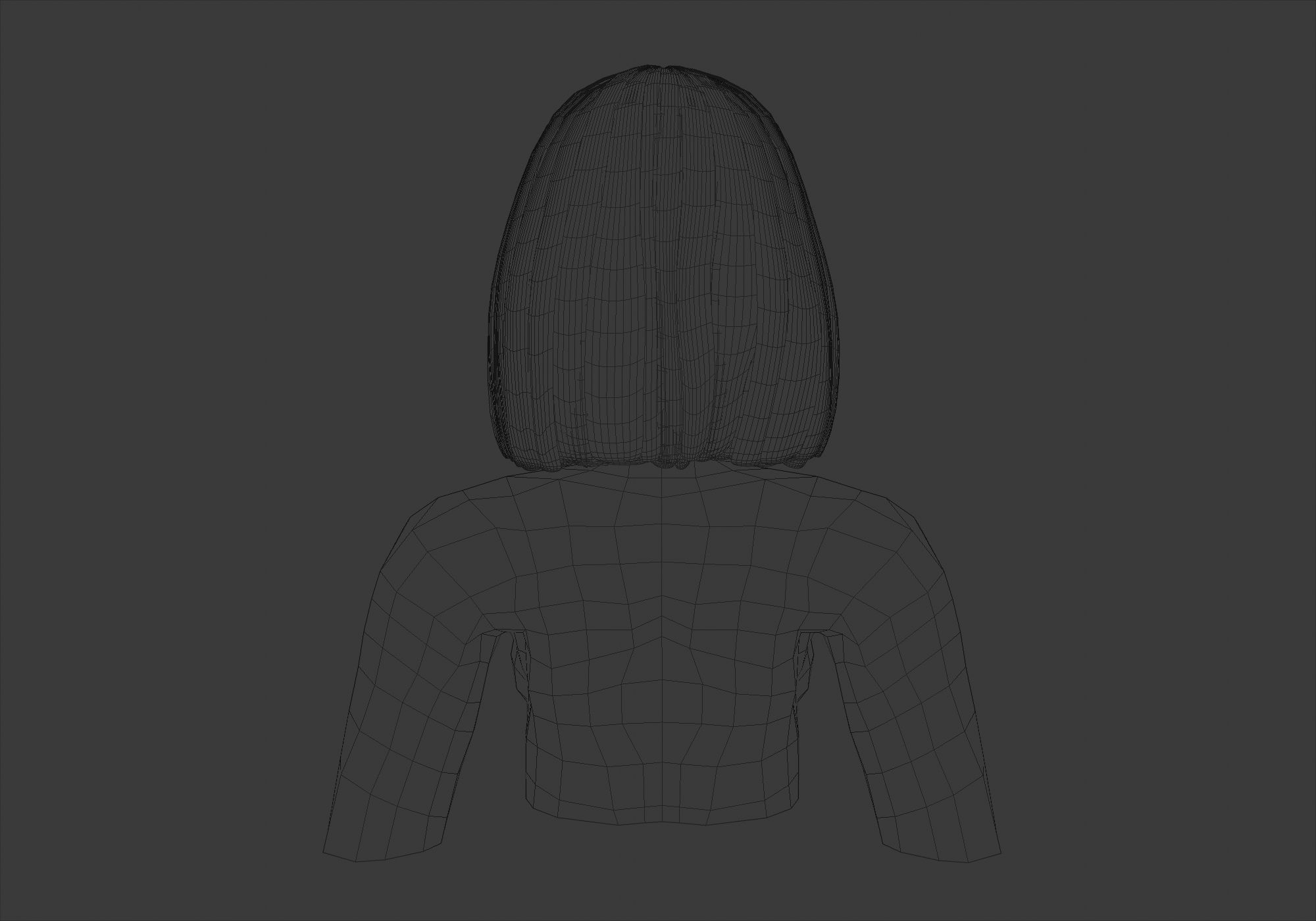 Basic Bob Hairstyle  3D model_9