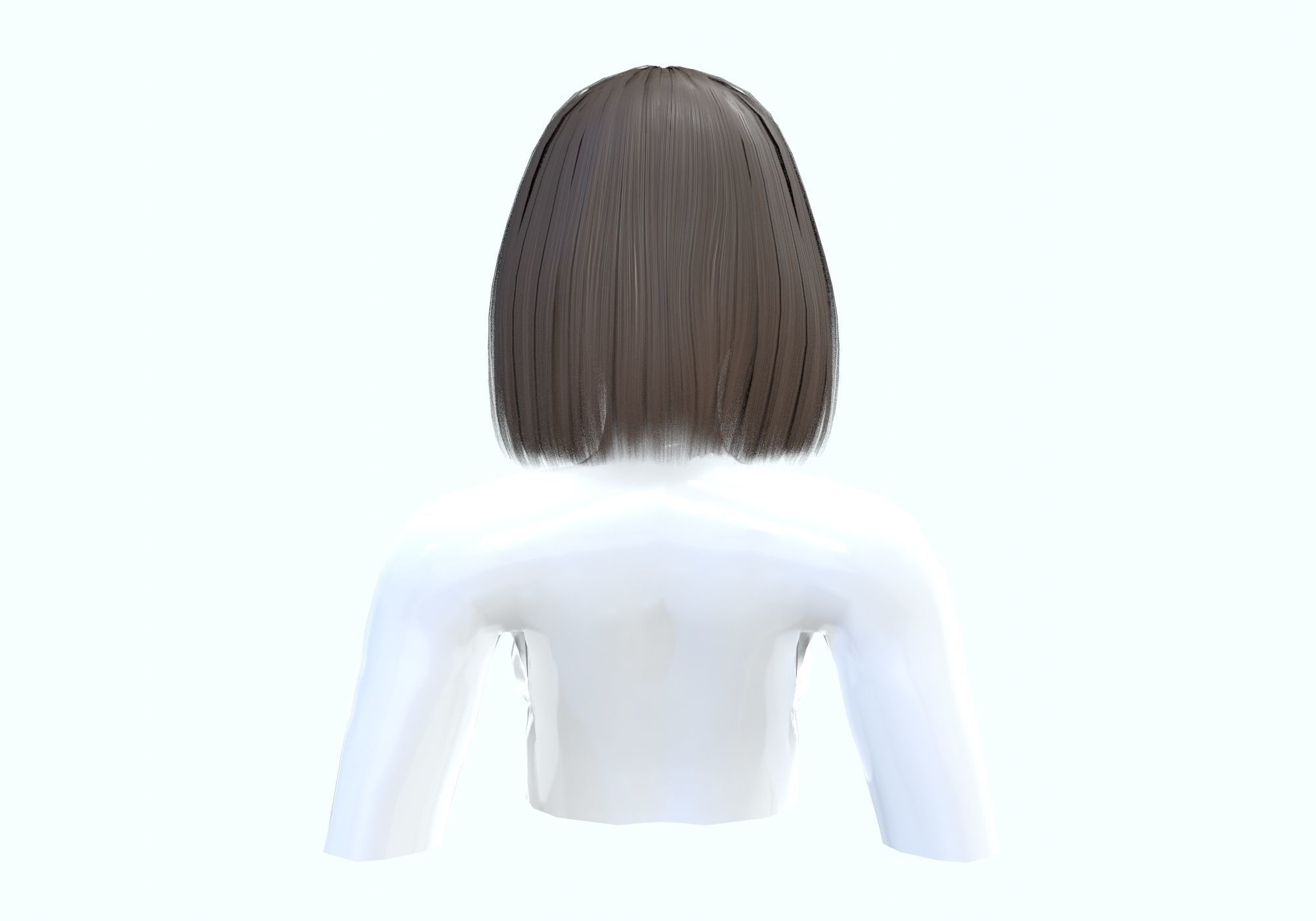 Basic Bob Hairstyle  3D model_4