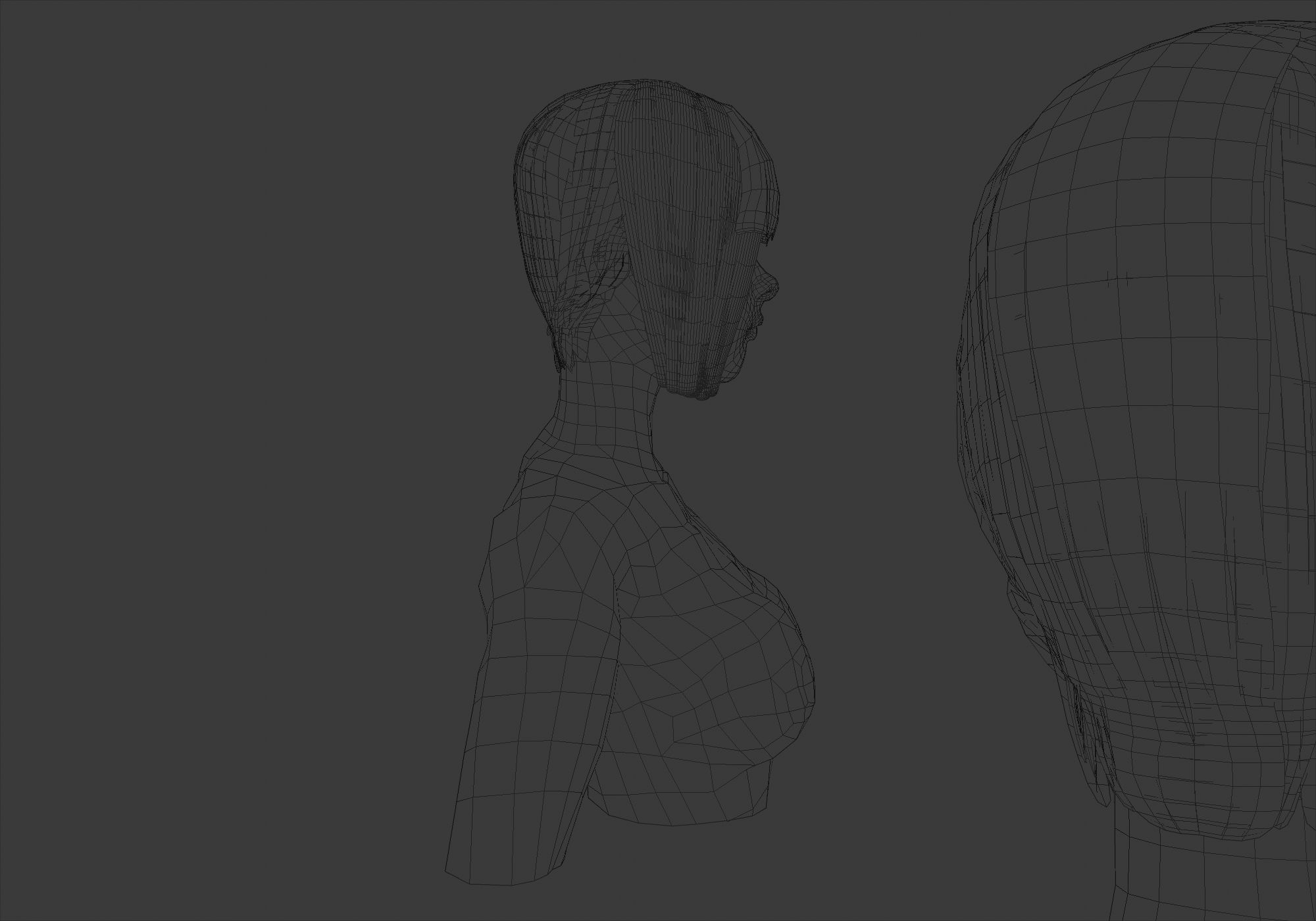 Bangs Side Hairstyle  3D model_7