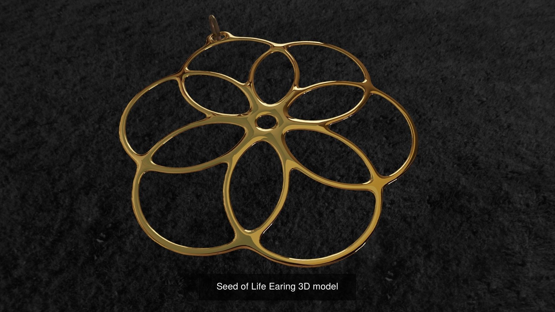 3dGEMS -Golden Earings 3D Model Pack -Sacred Geometry Collection _3