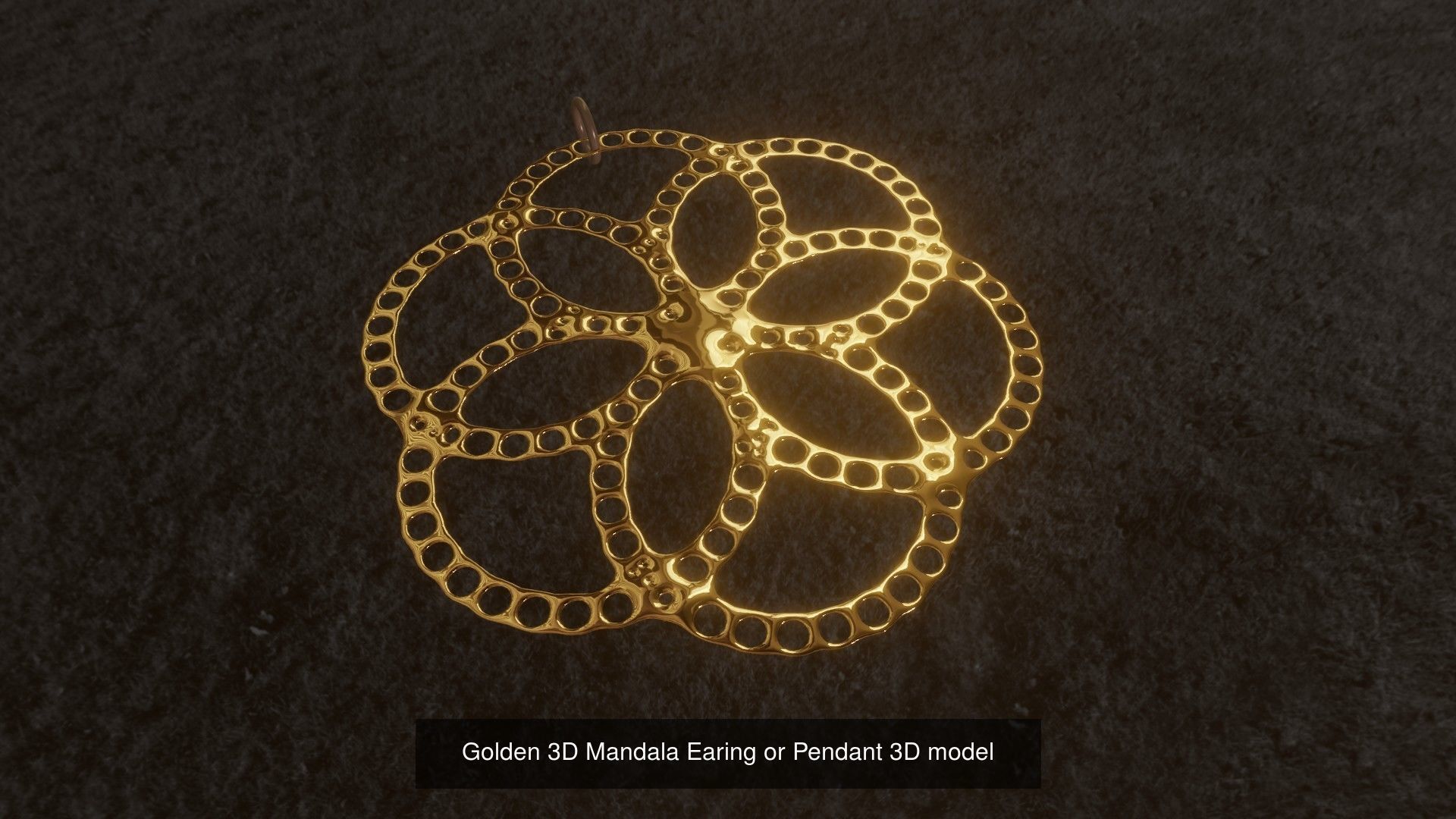 3dGEMS -Golden Earings 3D Model Pack -Sacred Geometry Collection _4