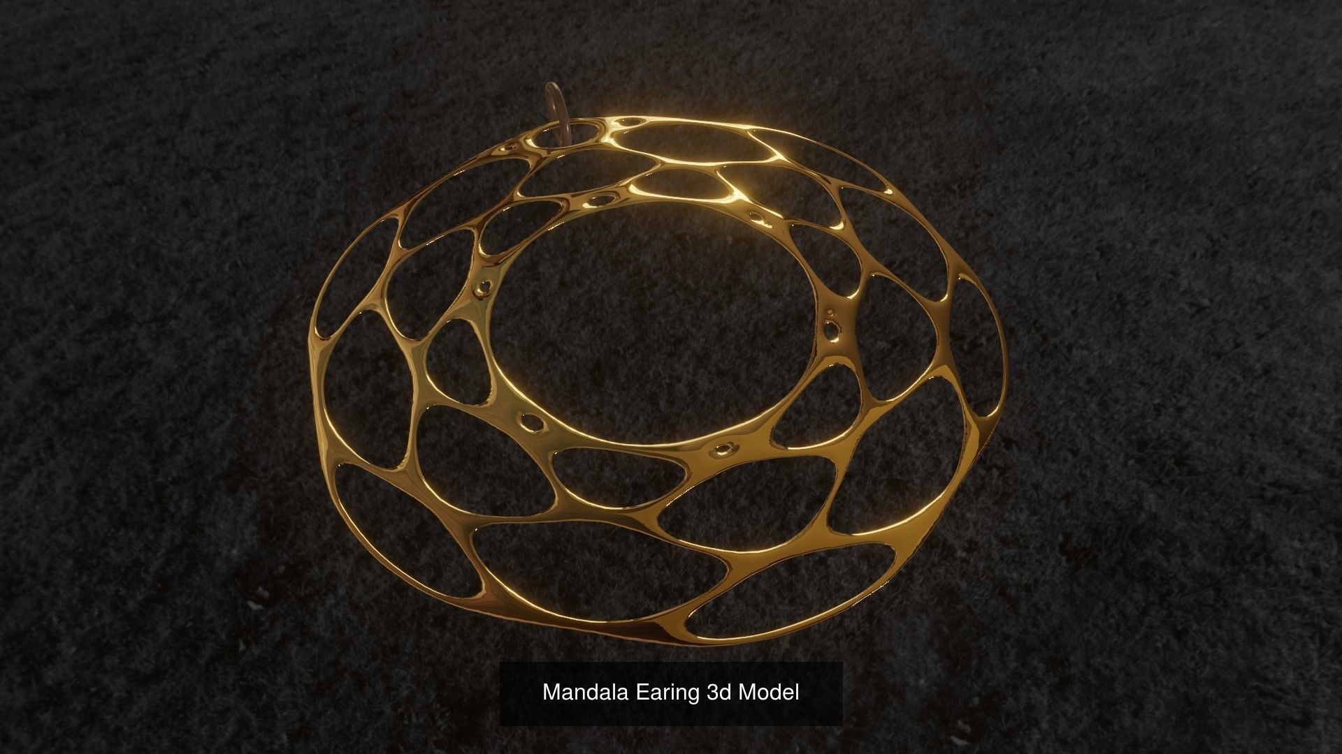 3dGEMS -Golden Earings 3D Model Pack -Sacred Geometry Collection _5