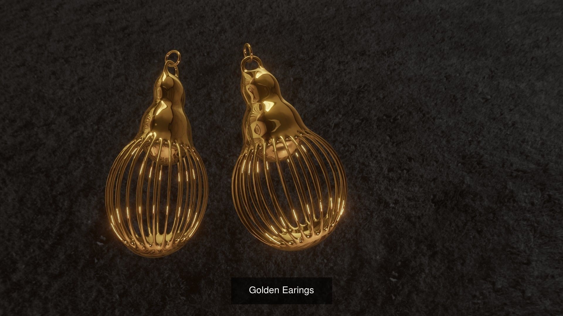 3dGEMS -Golden Earings 3D Model Pack -Sacred Geometry Collection _2
