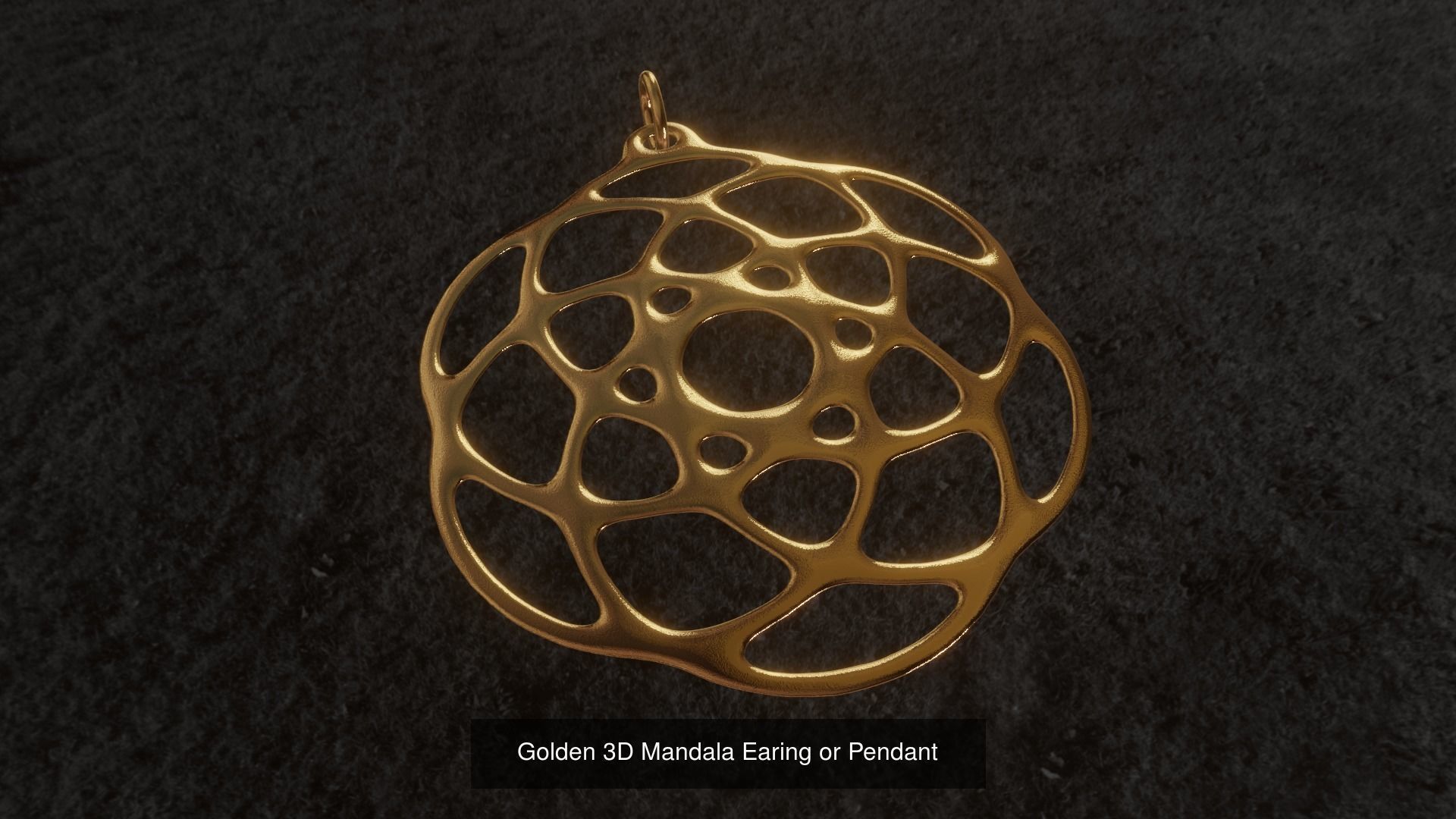 3dGEMS -Golden Earings 3D Model Pack -Sacred Geometry Collection _1