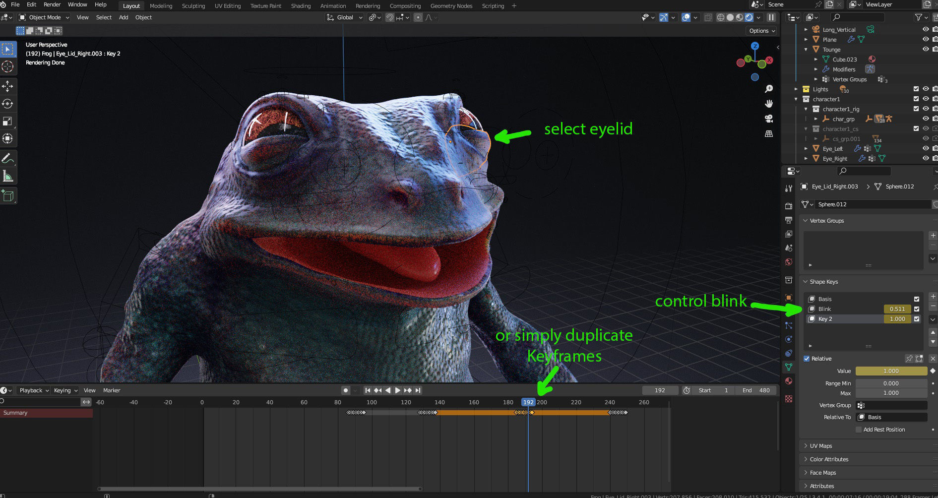 Blue Frog Character - Rigged - Game Ready Low-poly 3D model_21