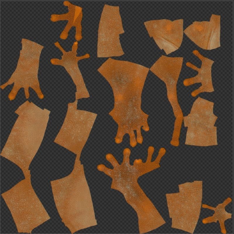 Blue Frog Character - Rigged - Game Ready Low-poly 3D model_22