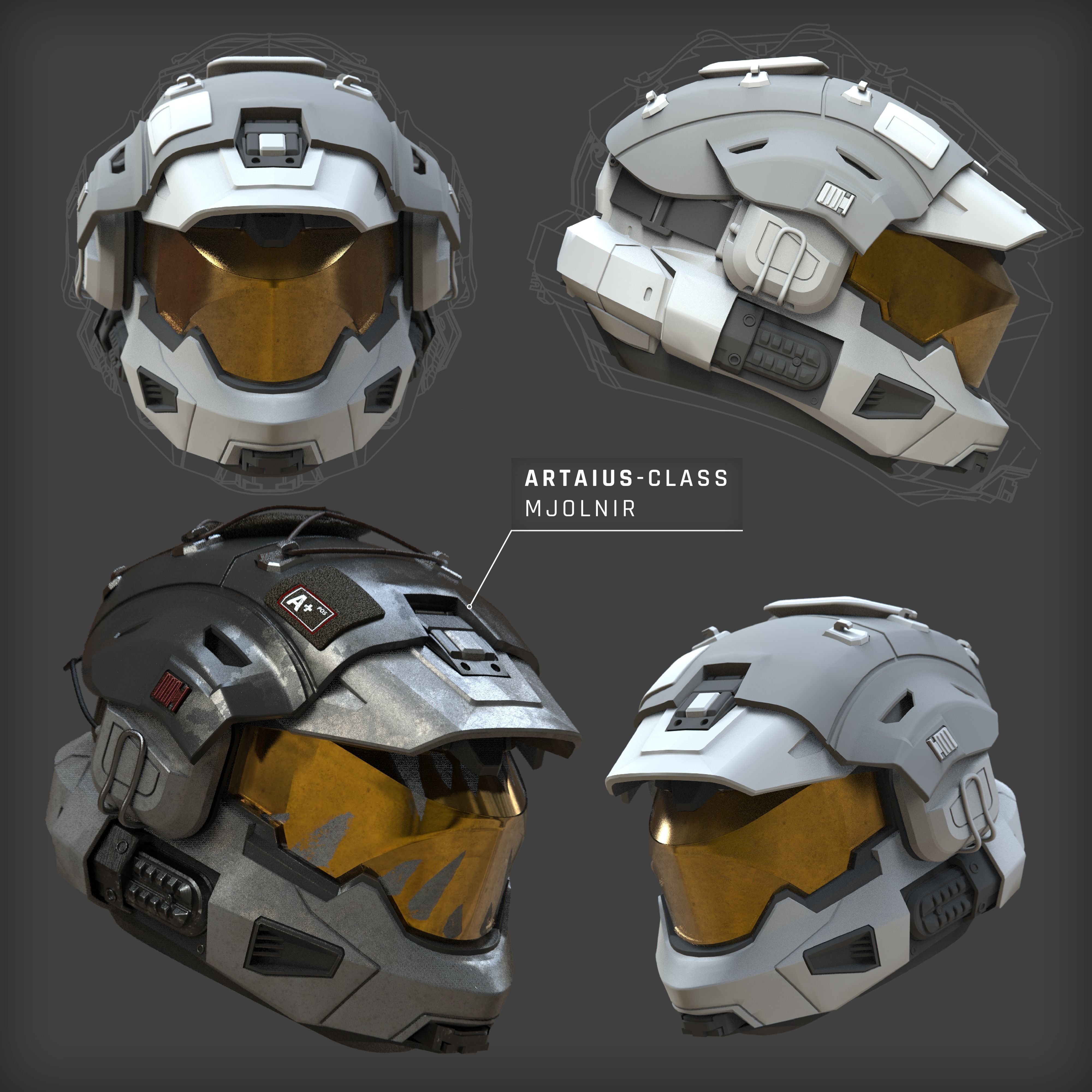 Artaius Cosplay Helmet and Attachment  3D print model_1