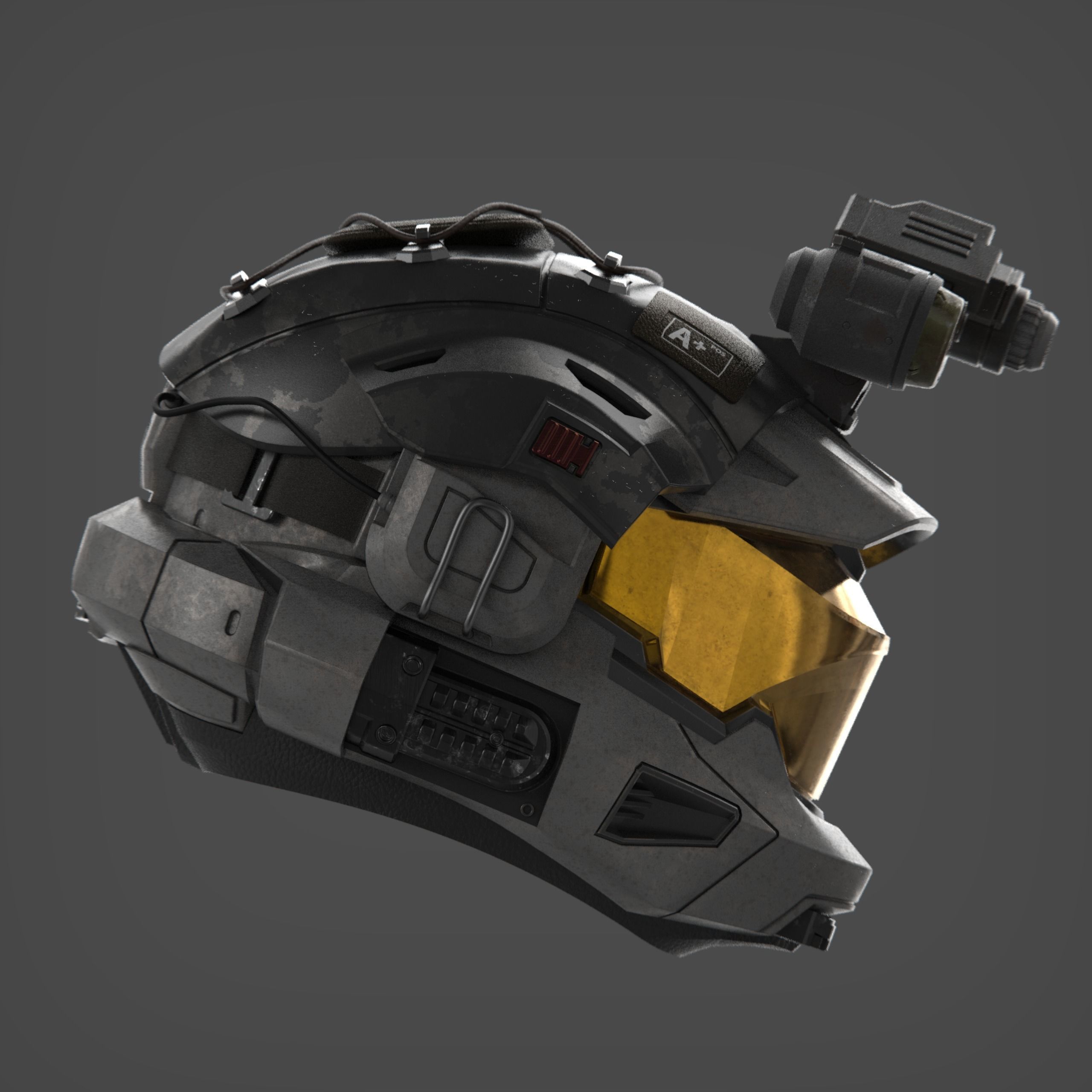 Artaius Cosplay Helmet and Attachment  3D print model_7