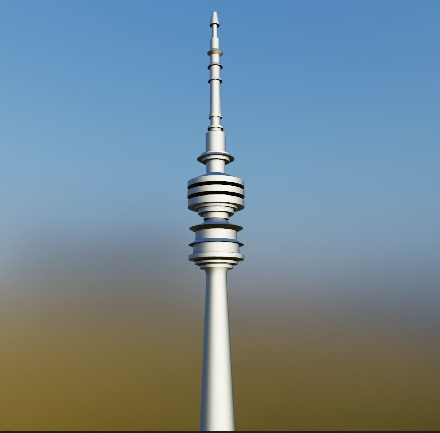 Televisiontower Radiotower Architecture Tower Building Low-poly 3D model_2